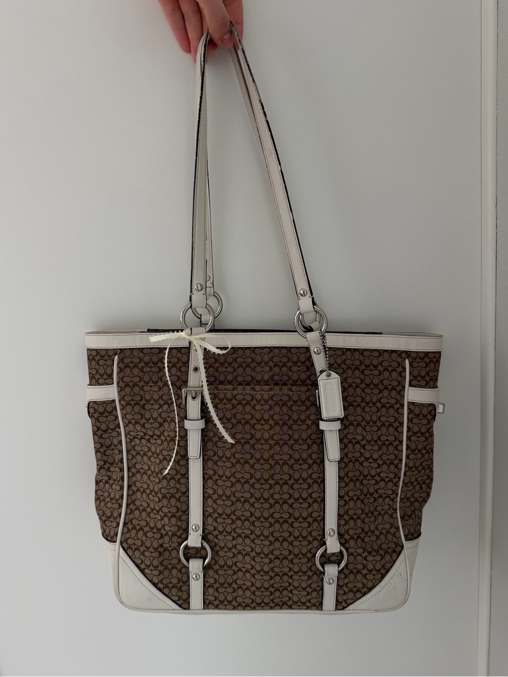 Y2K Coach Signature Shoulder Tote Bag F11527